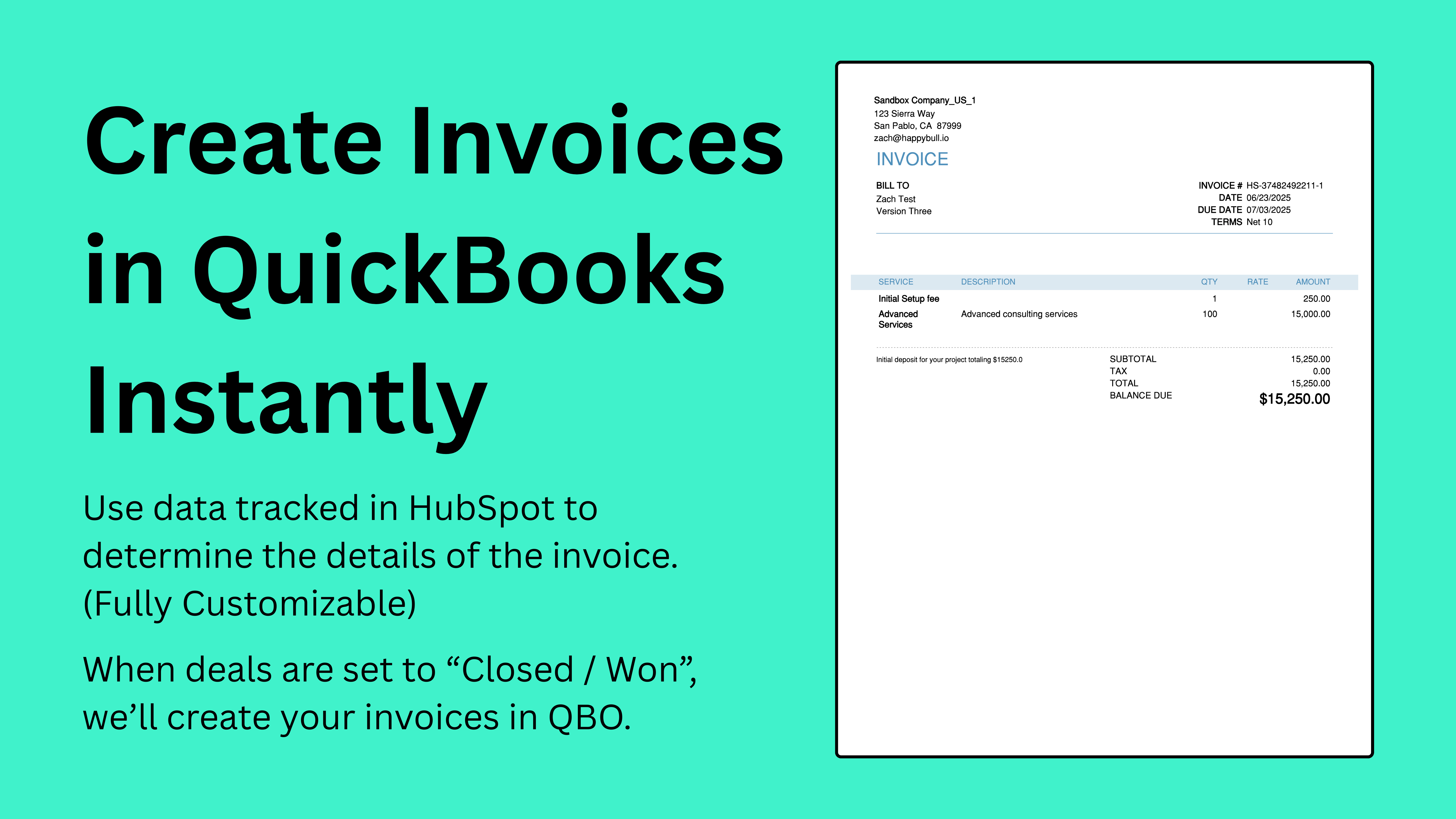 Create Invoices Instantly