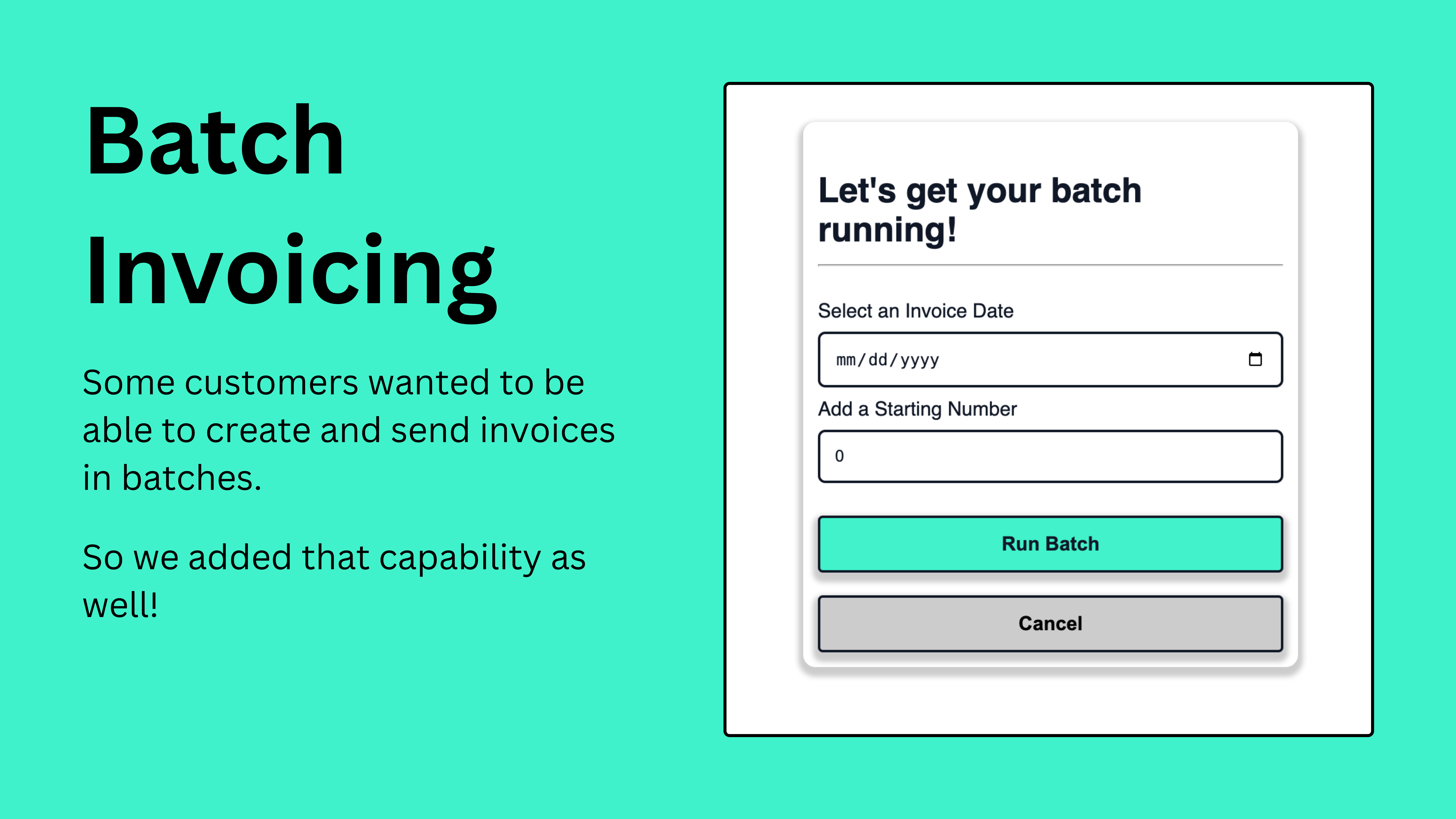 Batch Invoicing