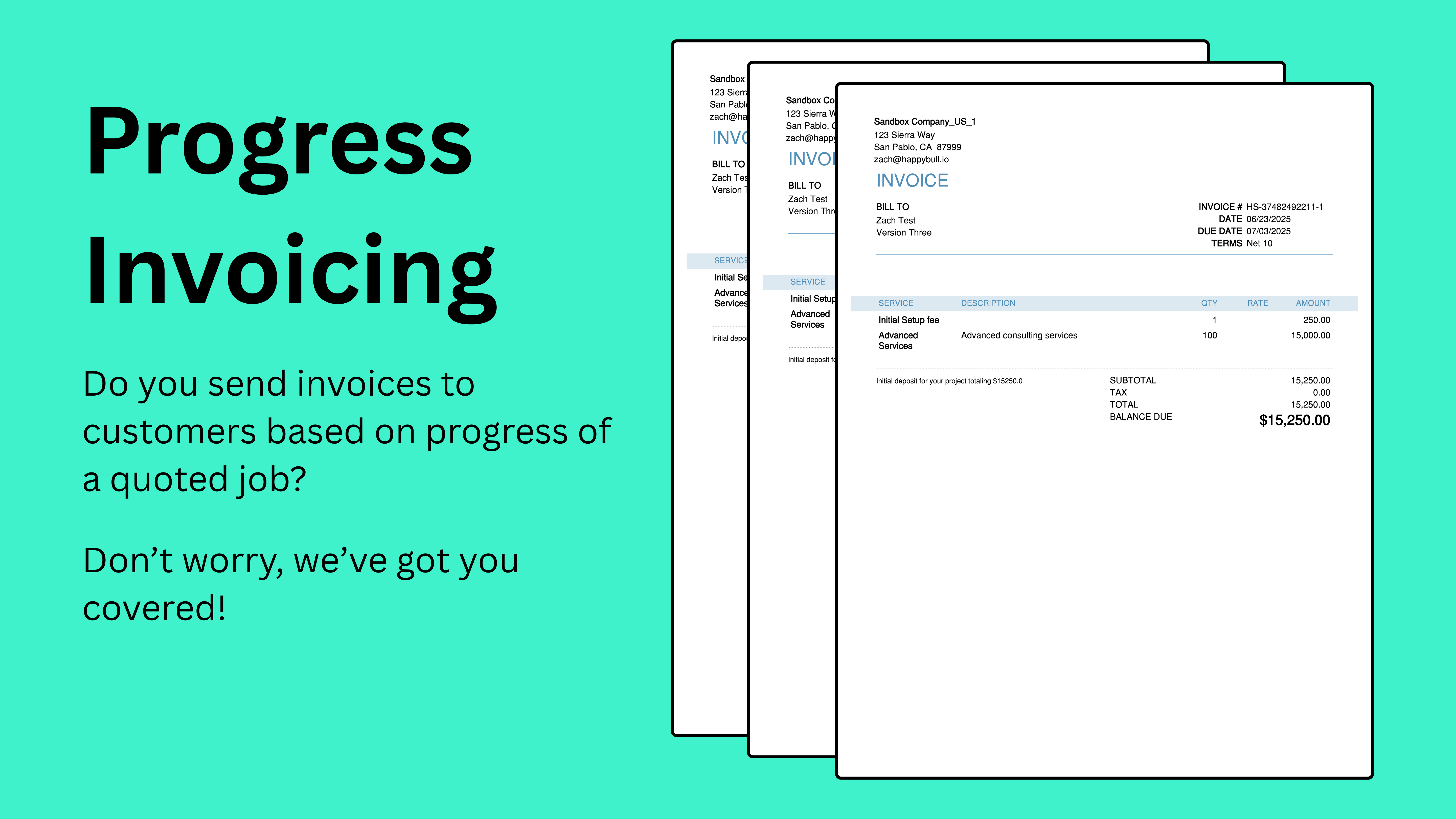 Progress Invoicing
